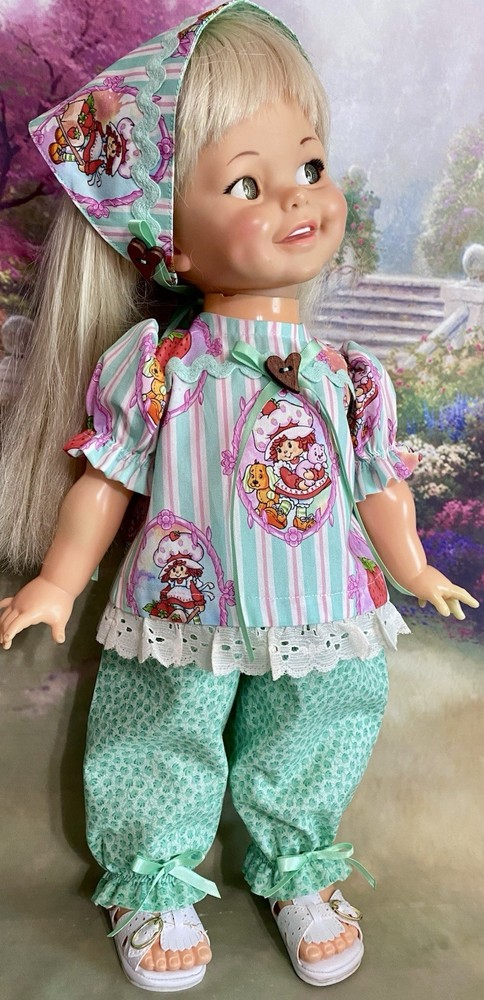 New Handmade Strawberry Shortcake Pants Set Fits 18” Ideal  Giggles No Doll