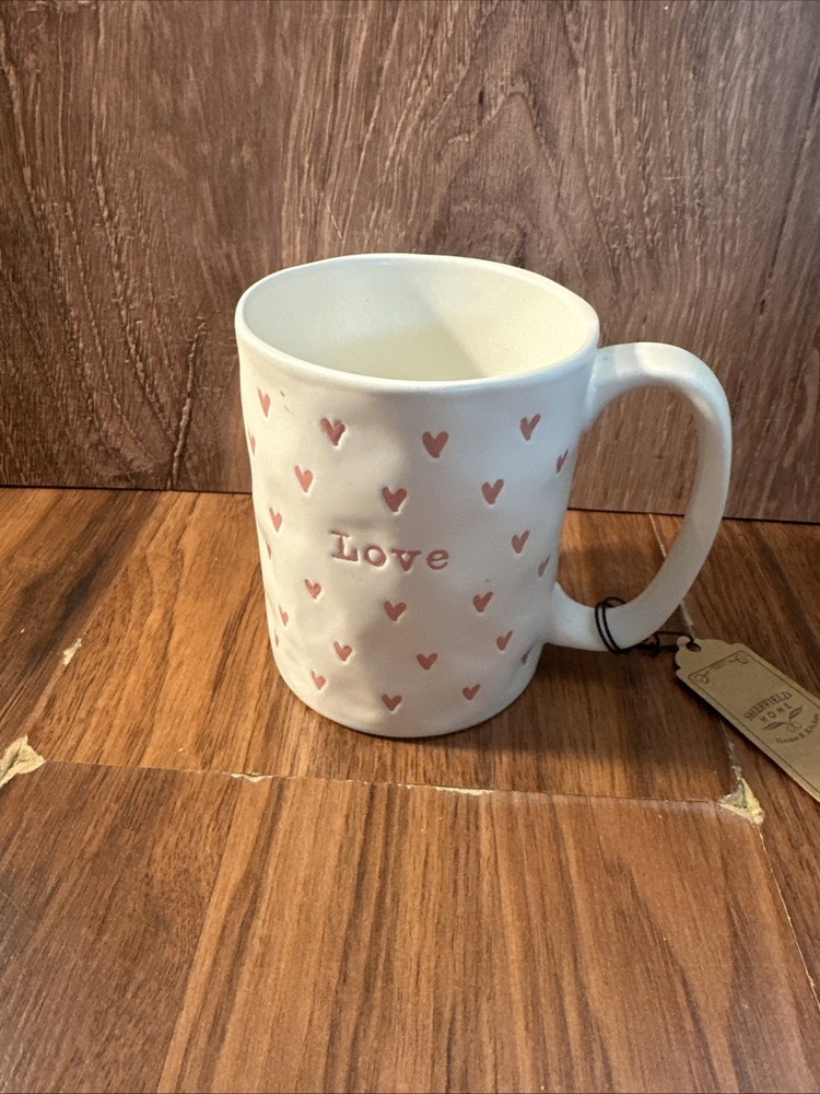 Sheffield Home LOVE Heart  Ceramic Coffee Tea Mug Gift NEW White Stackable New