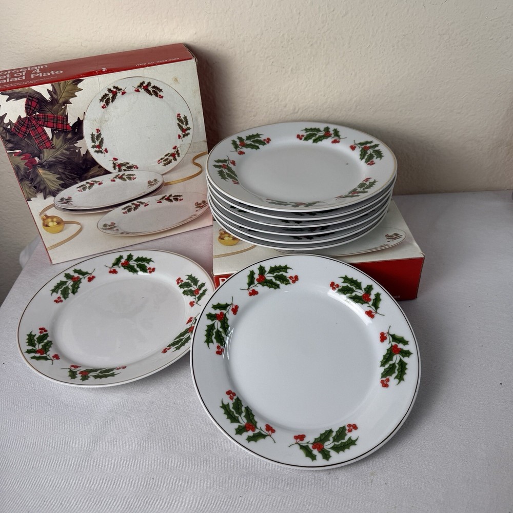 Vintage Christmas Holly Berry 7.5