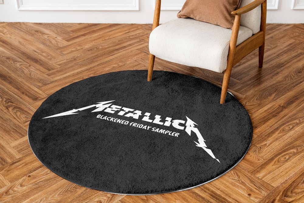 Metallica Rug Blackened Friday Sampler Album Art Round Rug Home Decor Fan-made