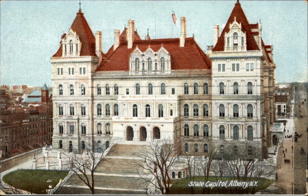 State Capitol Albany New York ~ Hugh Leighton ~ unused UDB postcard c1905