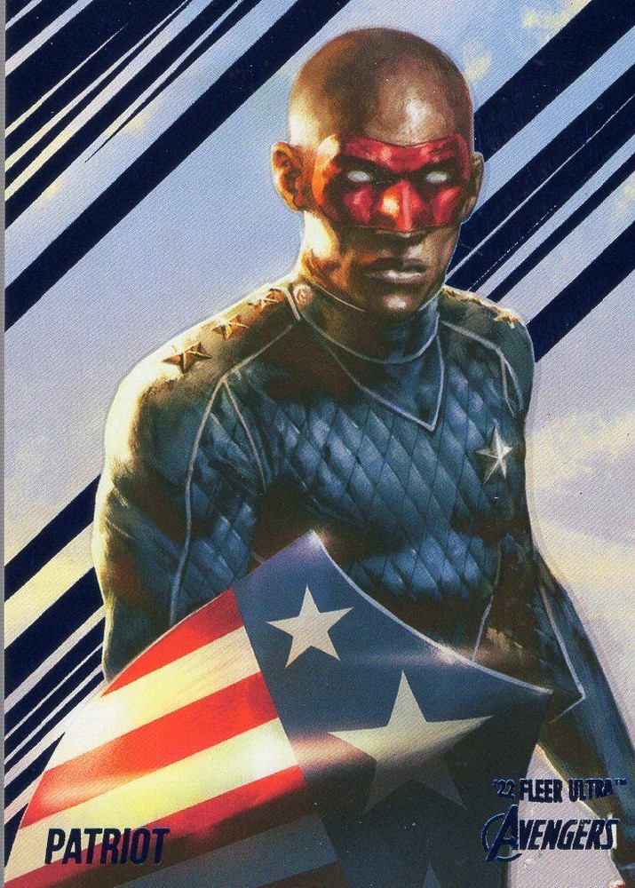Marvel Fleer Ultra Avengers 2022 Blue [360] Base Card #51 Patriot
