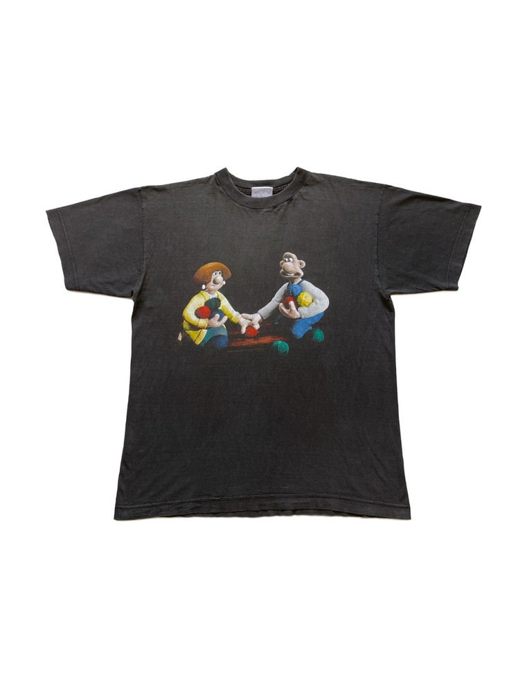 Vintage 1989 Wallace & Gromit Promo Movie T-Shirt Black Size L