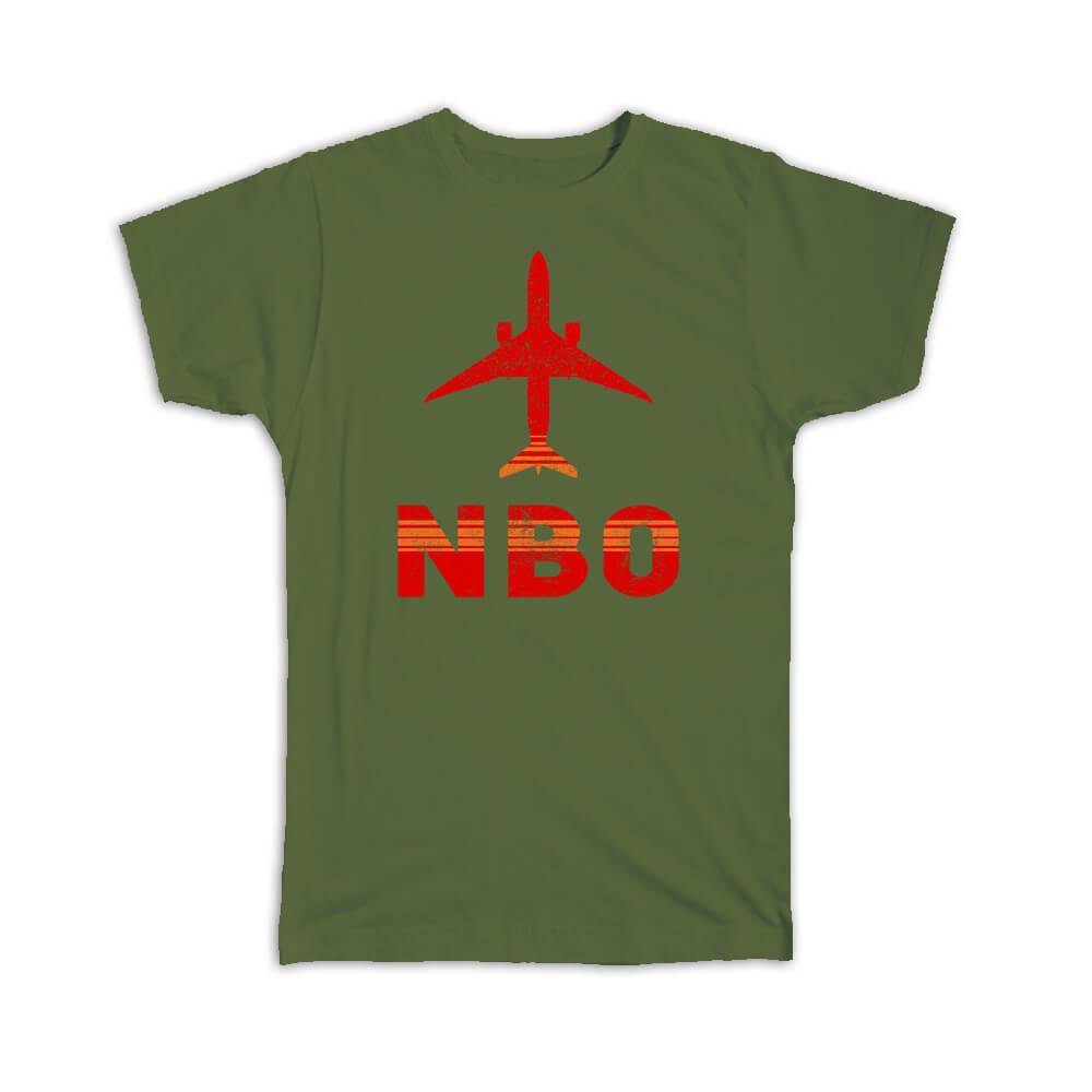 Gift T-Shirt : Kenya Jomo Kenyatta Airport Nairobi NBO Travel Airline Pilot