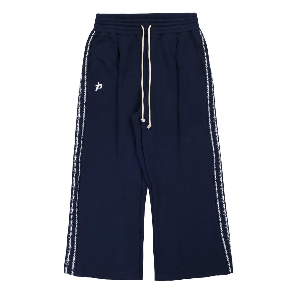 Wired Pleated Sweatpants in Navy by Pieces