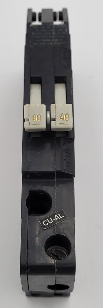 Zinsco RC38-40 40A 2-Pole Plug On GTE Sylvania 120/240V Circuit Breaker USED