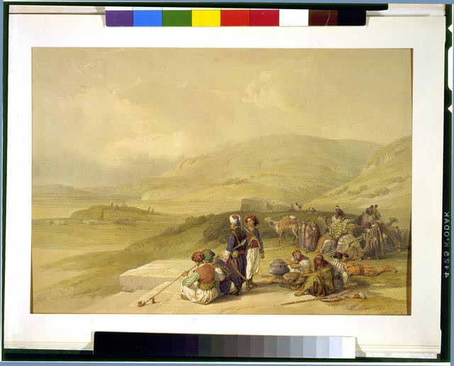 Photo:Jacobs Well Shechem 1839 Biblical Landscape Camel Caravan