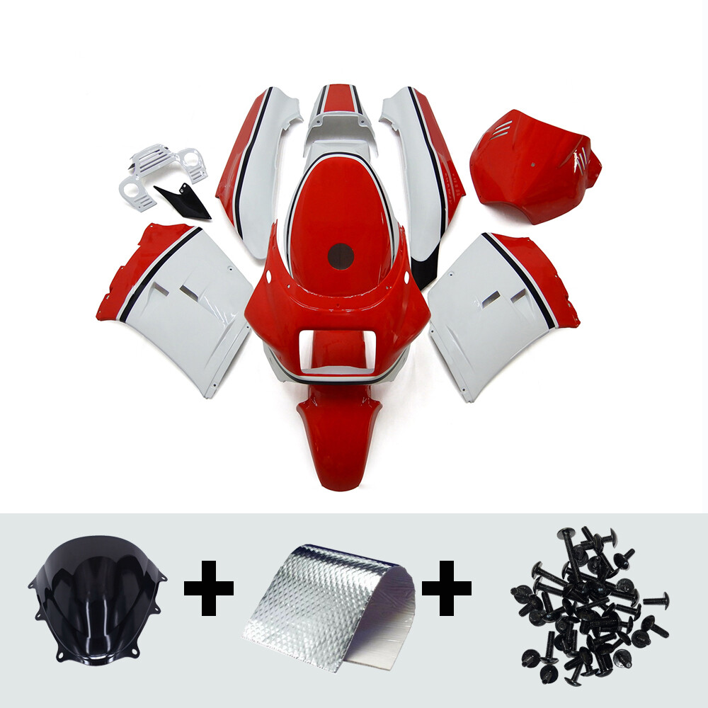 Red White Fairing Kit for 1985-1987 Yamaha RZV500 86 87 ABS Injection Bodywork