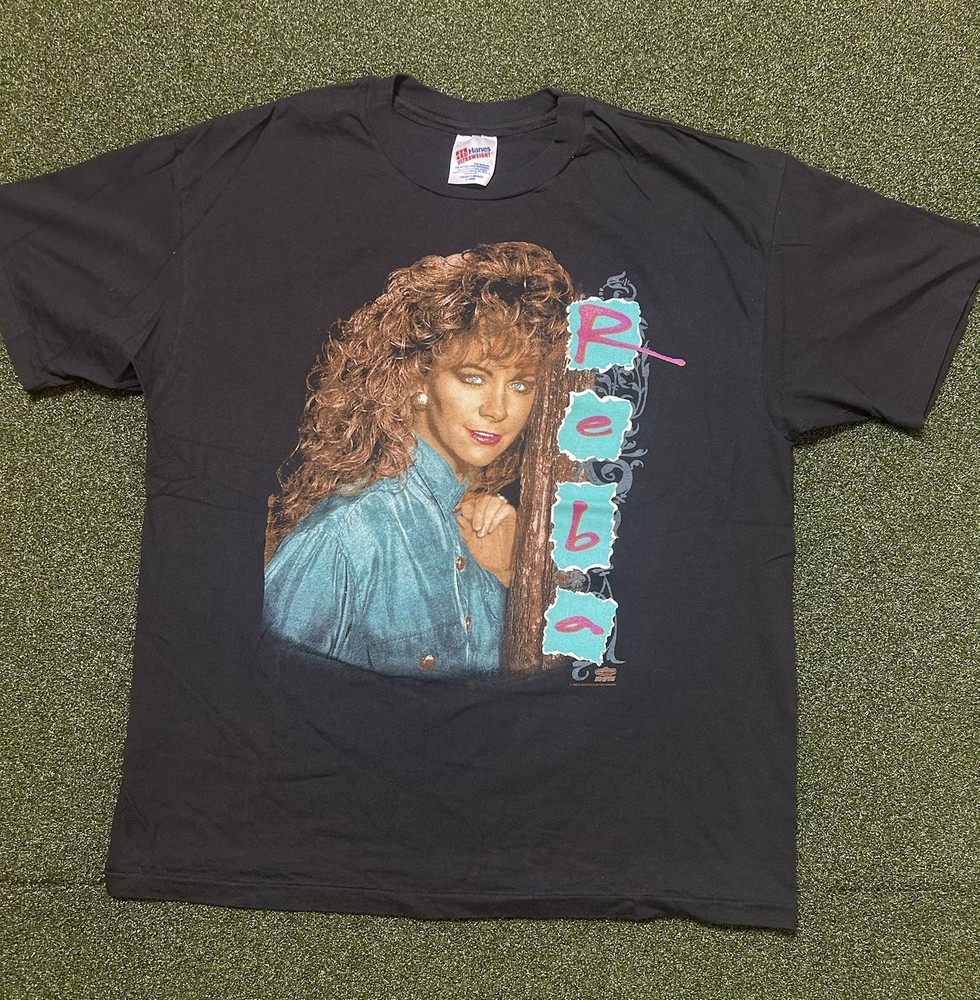 Vintage 90s Reba McEntire T Shirt Single Stitch Concert Tour Band Size XL