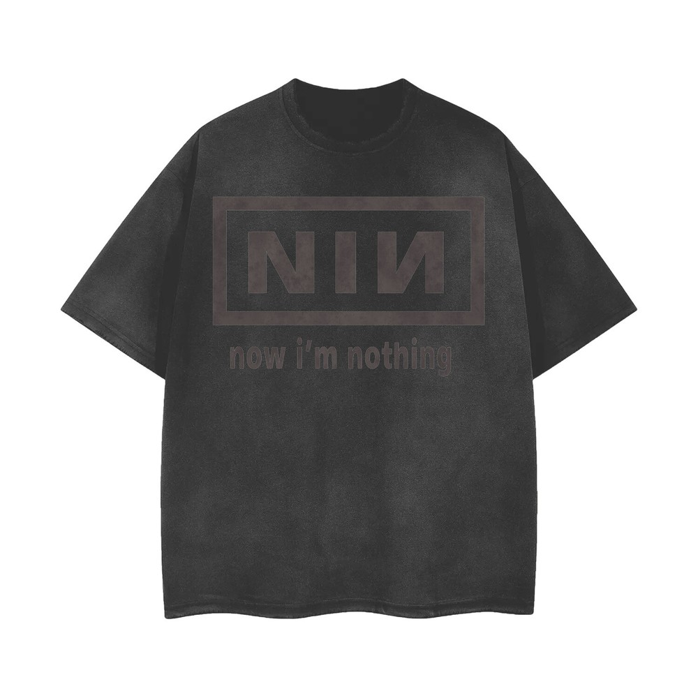 [ACID WASHED RIPPED] NIN 90s Distressed Vintage Feel T-Shirt Unisex 101370-image