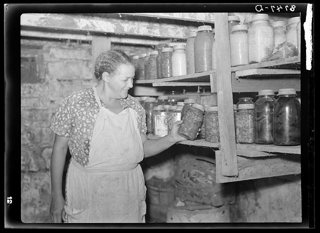Photo:Jefferson County Kansas 1938 Black Tenant Farmer Wife Canning Jars