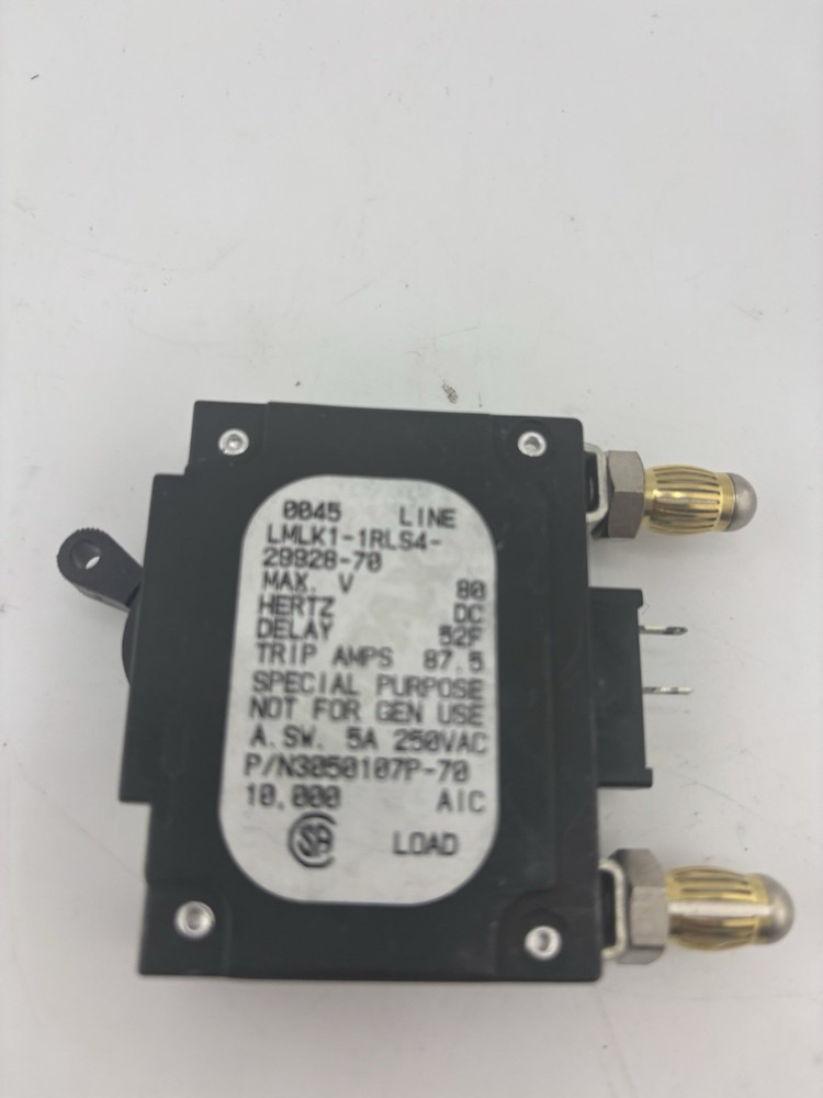 70 Amp Airpax Circuit Breaker IMLK1-1RLS4-29928-70 1 pole