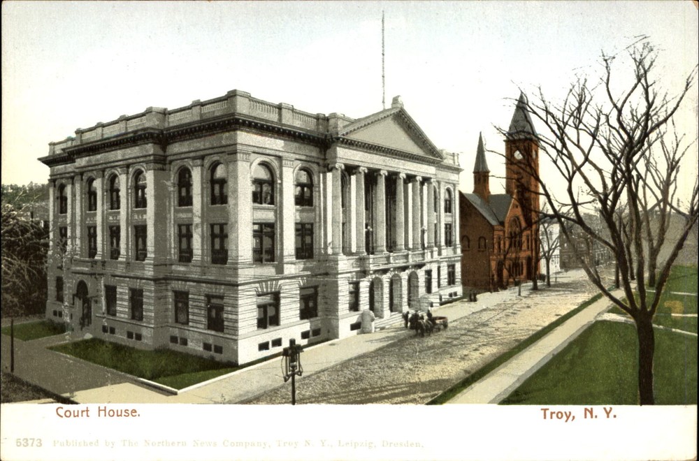 Court House ~ Troy New York NY ~ c1905 UDB postcard