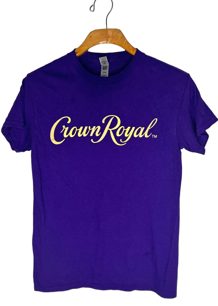 Crown Royal T-shirt Women's Small Purple Short Sleeve Crew Neck Logo Tee