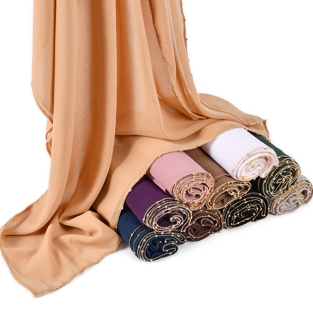 Muslim Women Long Plain Scarf Islamic Head Cover Arab Bonnet Wrap