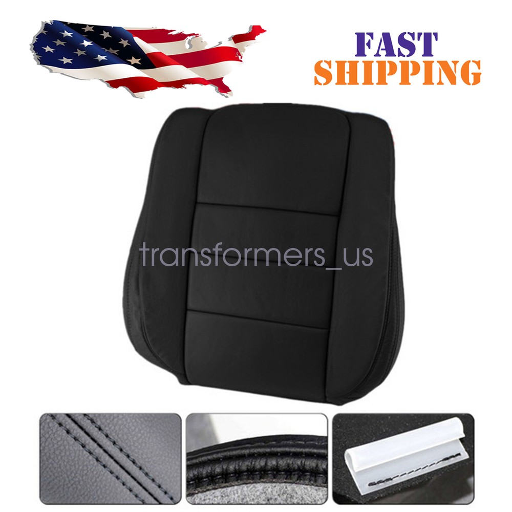 For 2008 2009 Honda Accord 4-Door Passenger Side Leather Seat Cover Black