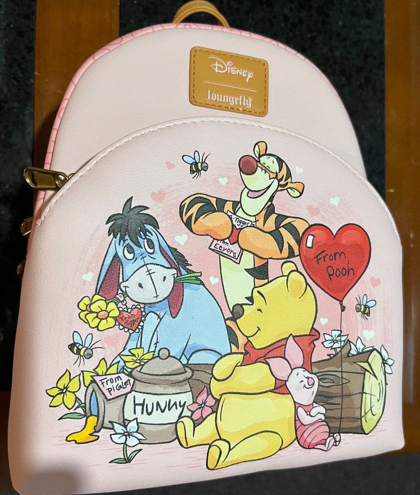 Loungefly Disney Winnie The Pooh and Friends Valentine's Day Mini Backpack NWT