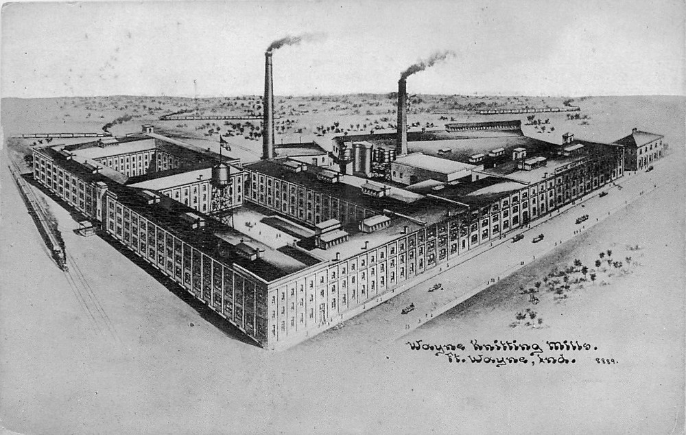 c1905 Ft. Wayne Indiana Knitting Mill occupation undivided Postcard 26-121