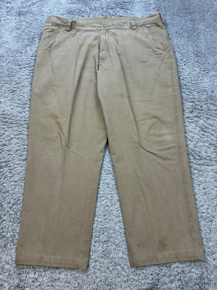 Roundtree Yorke Pants Mens 42x29 Brown Khaki Outdoor Classic Fit Cargo Chino Vtg