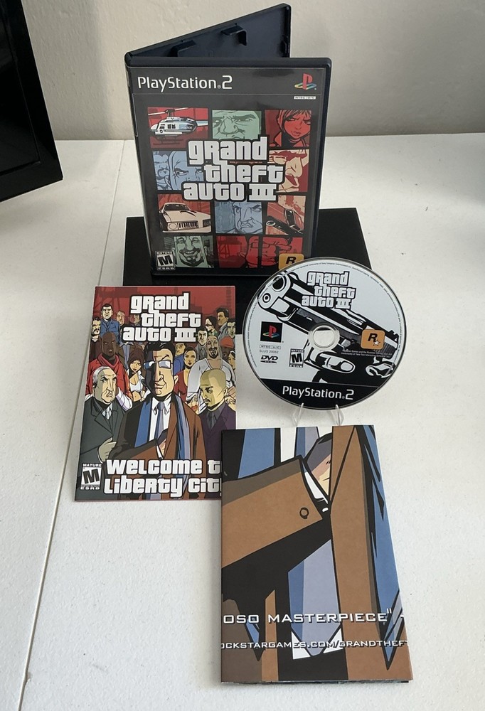 Grand Theft Auto III / GTA 3 (PlayStation 2 PS2 2003) CIB Complete + Map, Tested
