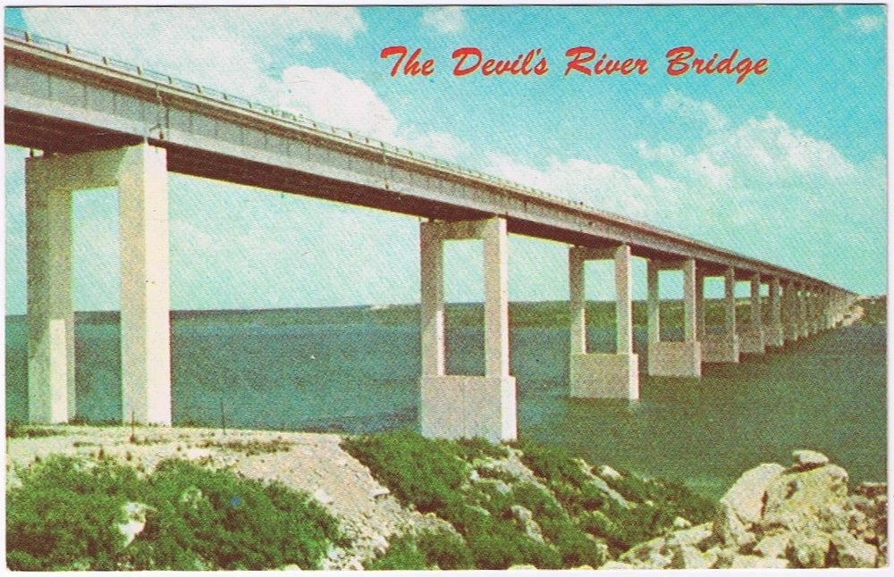 Postcard Devil's River Bridge Highway 90 West Of Del Rio Texas