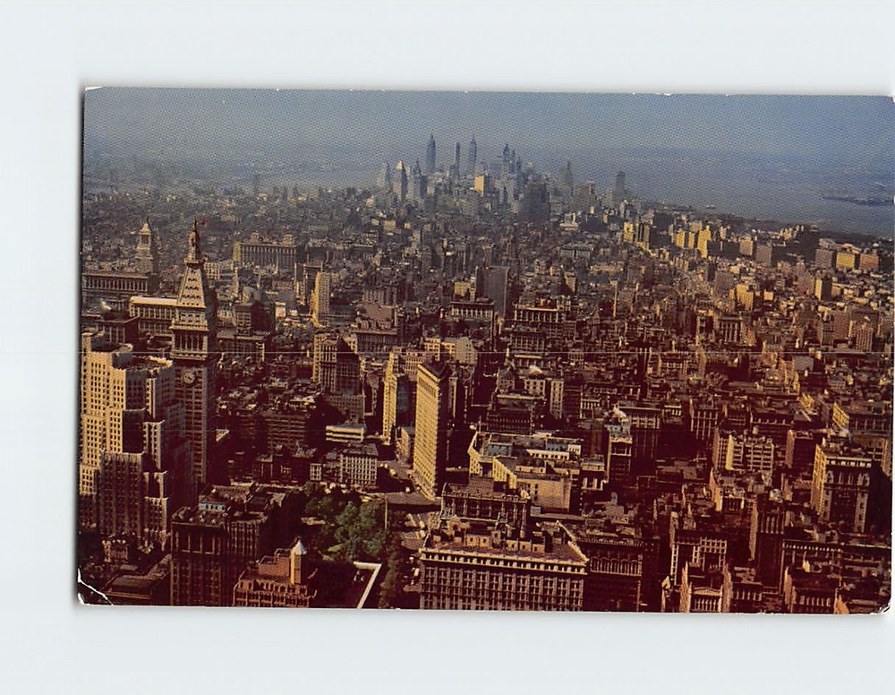 Postcard Aerial View NYC NY USA