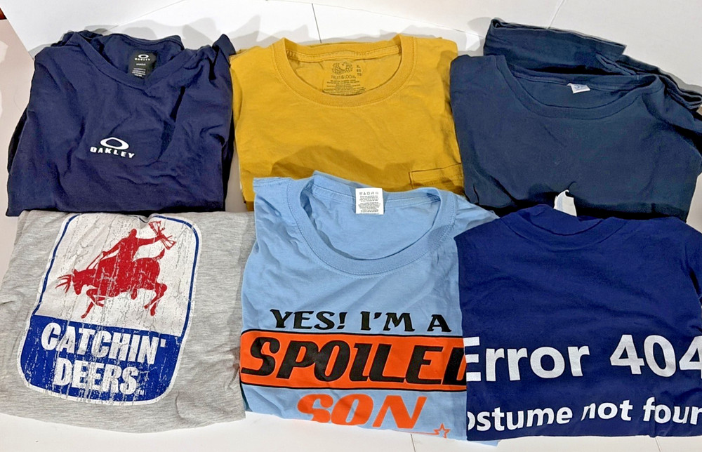 Men’s T Shirt Lot of 6- Sizes XL And 2XL Good Used Condition