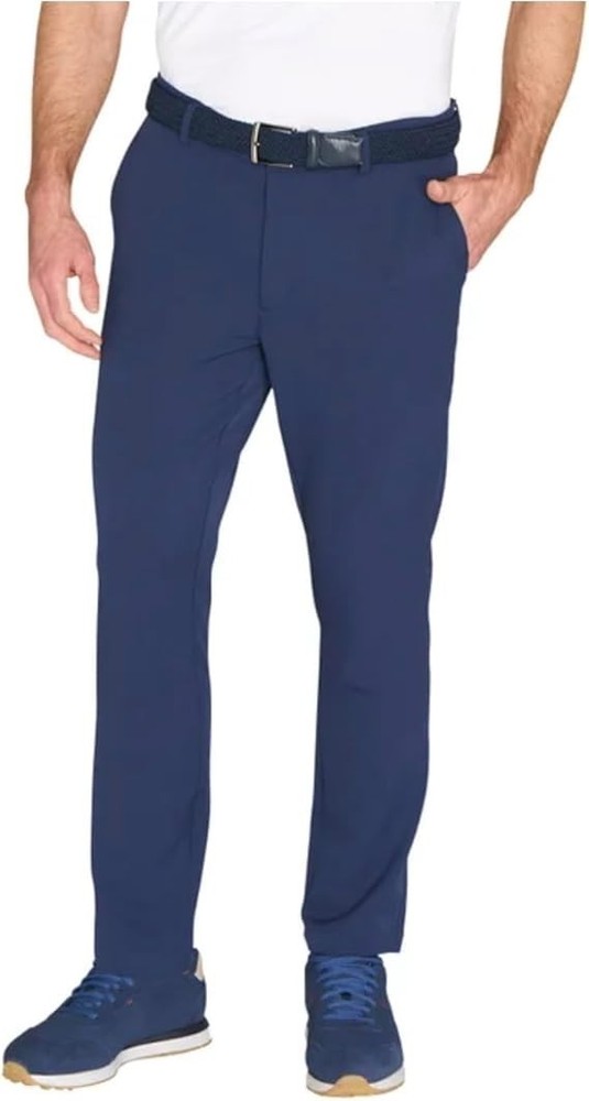Greg Norman Men's Textured Stretch Pants, Blue, Size 36X32