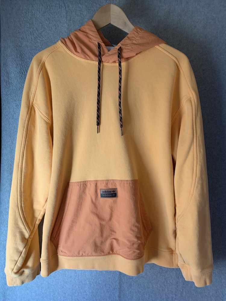 Adidas Hoodie Adult Sz M GN3279 Pullover Utility Sweatshirt Orange Utility Cottn