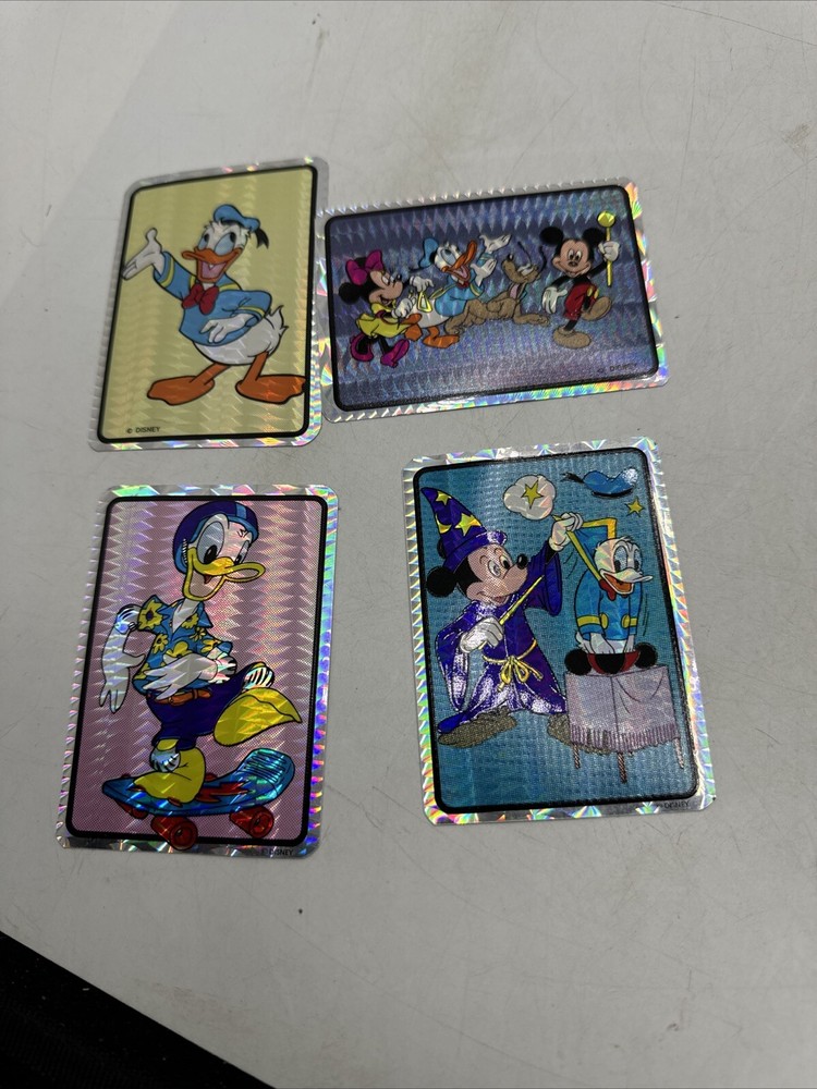 Vintage KODAK DISNEY Characters Prismatic FOIL Vending Machine STICKER Lot Of 4