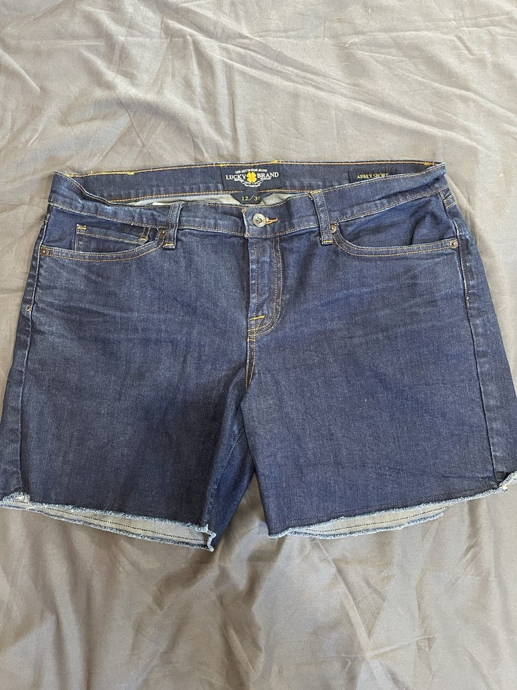 Lucky Brand Women's Abbey Shorts Blue, Size 12/31, Dark Wash