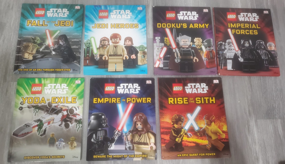 LEGO Star Wars DK Hardcover Book Lot 7 Books Jedi Sith Empire Rebels