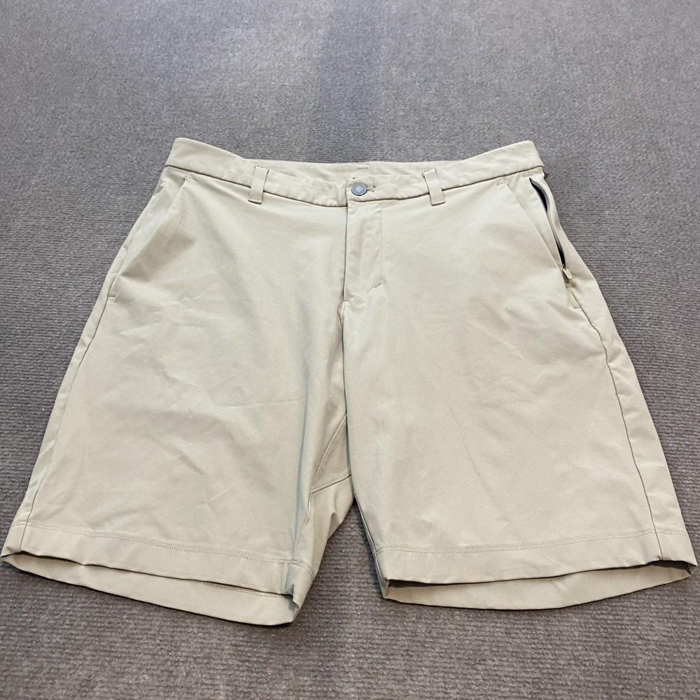 Lululemon Shorts Mens Size 33 Beige Athletic Stretch Golf Casual 10 Inch Inseam