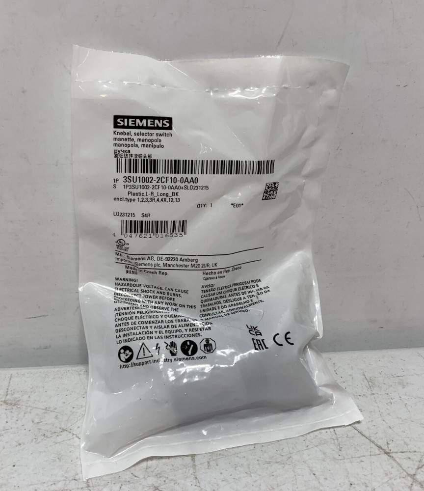 Siemens 3SU1002-2CF10-0AA0 Illuminable Selector Switch 90°