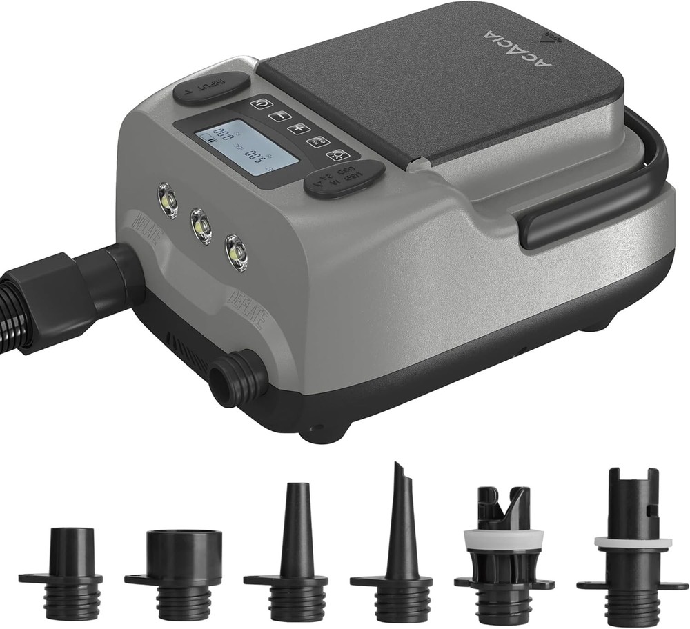 ACACIA PADDLE BOARD PUMP BATTERY AIR 16 PSI 6000MAH DUAL STAGE INFLATION SUP-image
