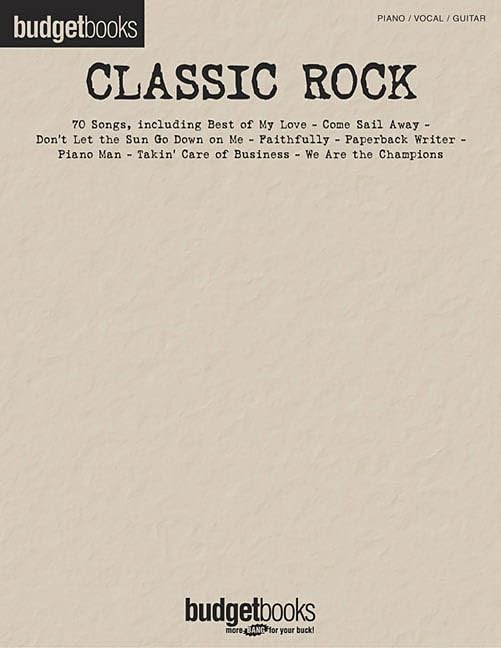 Classic Rock: Budget Books - paperback Hal Leonard Corp