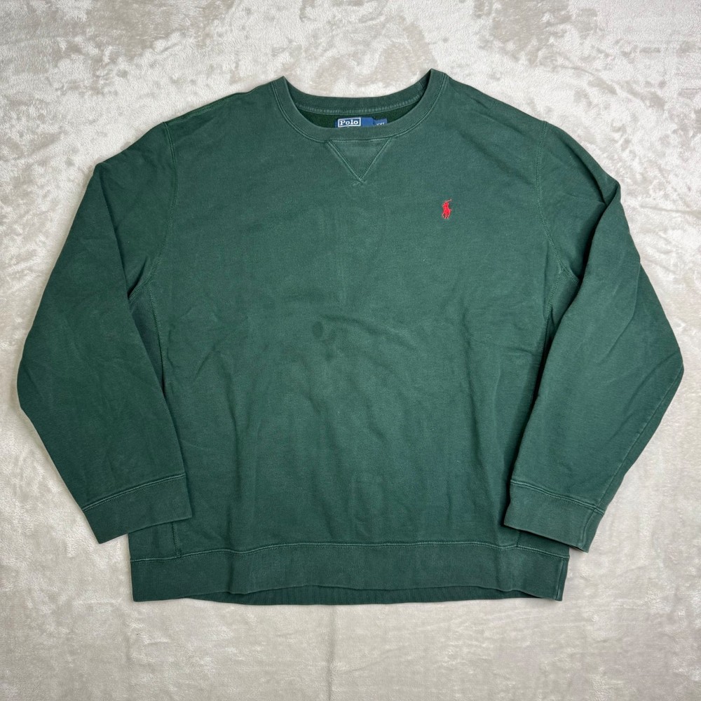 Polo Ralph Lauren Logo Embroidered Breast Pocket Long Sleeve Men's XXL Green