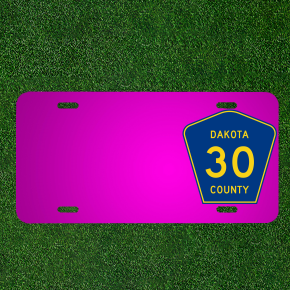Custom Personalized Car License Plate With Add Names To Route 30 County