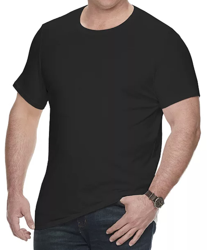 Tee Black Supersoft Crewneck Big & Tall Men's 3XLT By Sonoma Goods For Life