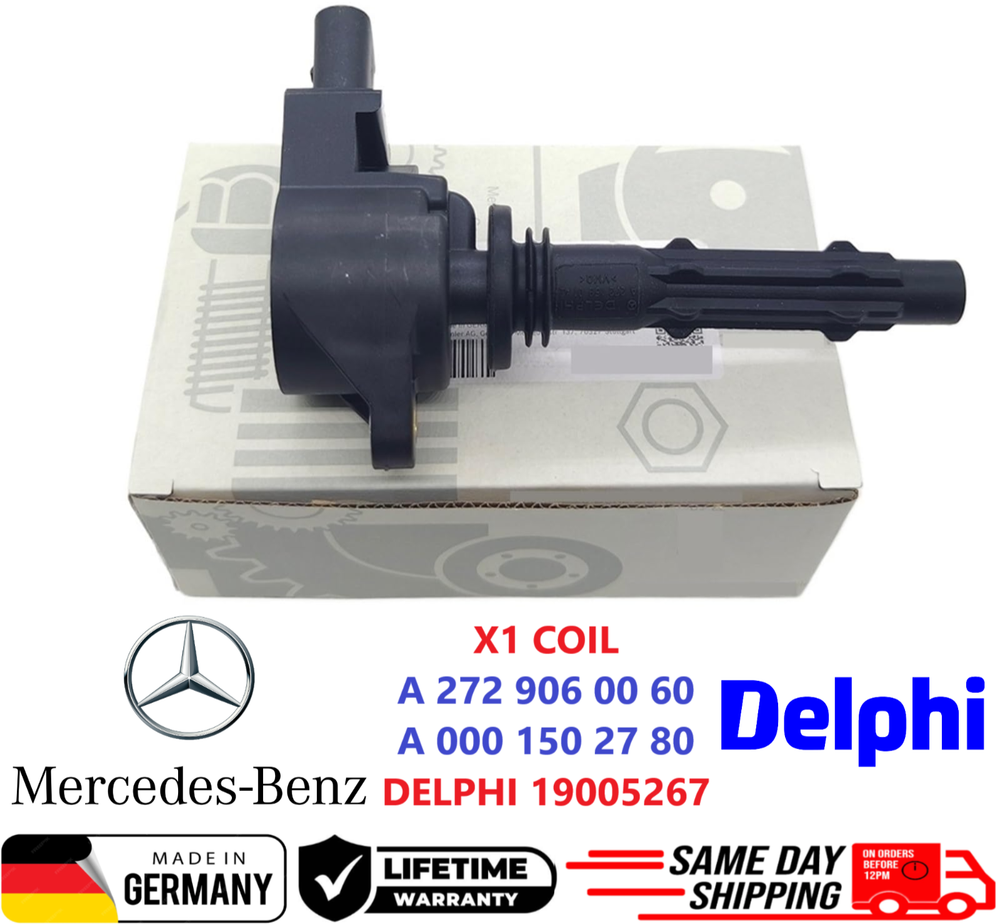 NEW GENUINE Ignition Coil For 2005-2014 Mercedes-Benz V6 V8, A0001502780 OEM