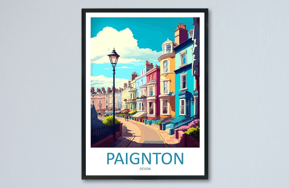 Paignton Travel Print Wall Art Paignton Wall Hanging Home Dcor Paignton Gift