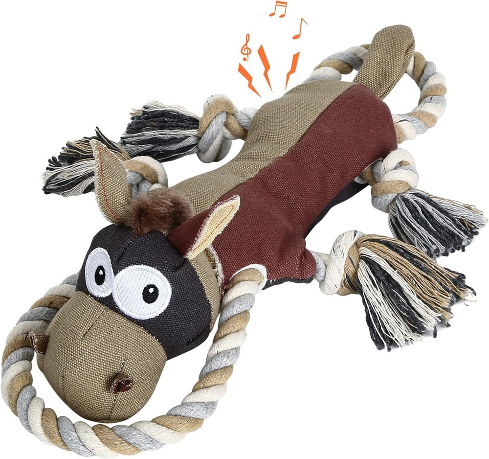 IOKHEIRA Dog Toys for Aggressive Chewers,Tough 1 Count (Pack of 1), Auburn