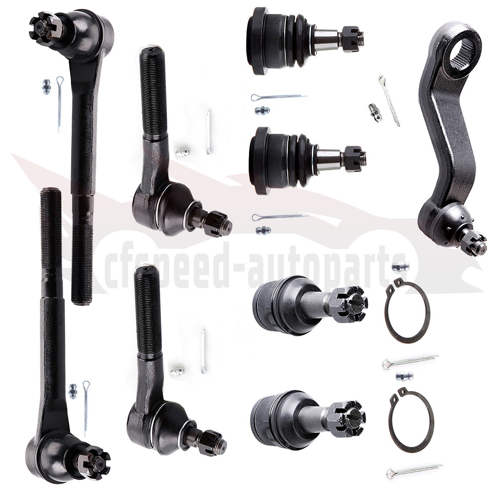 9pc Front Suspension Kit for 1994-1999 Dodge Ram 2500 3500 - Ball Joints Pitman Arm Tie Rod Ends