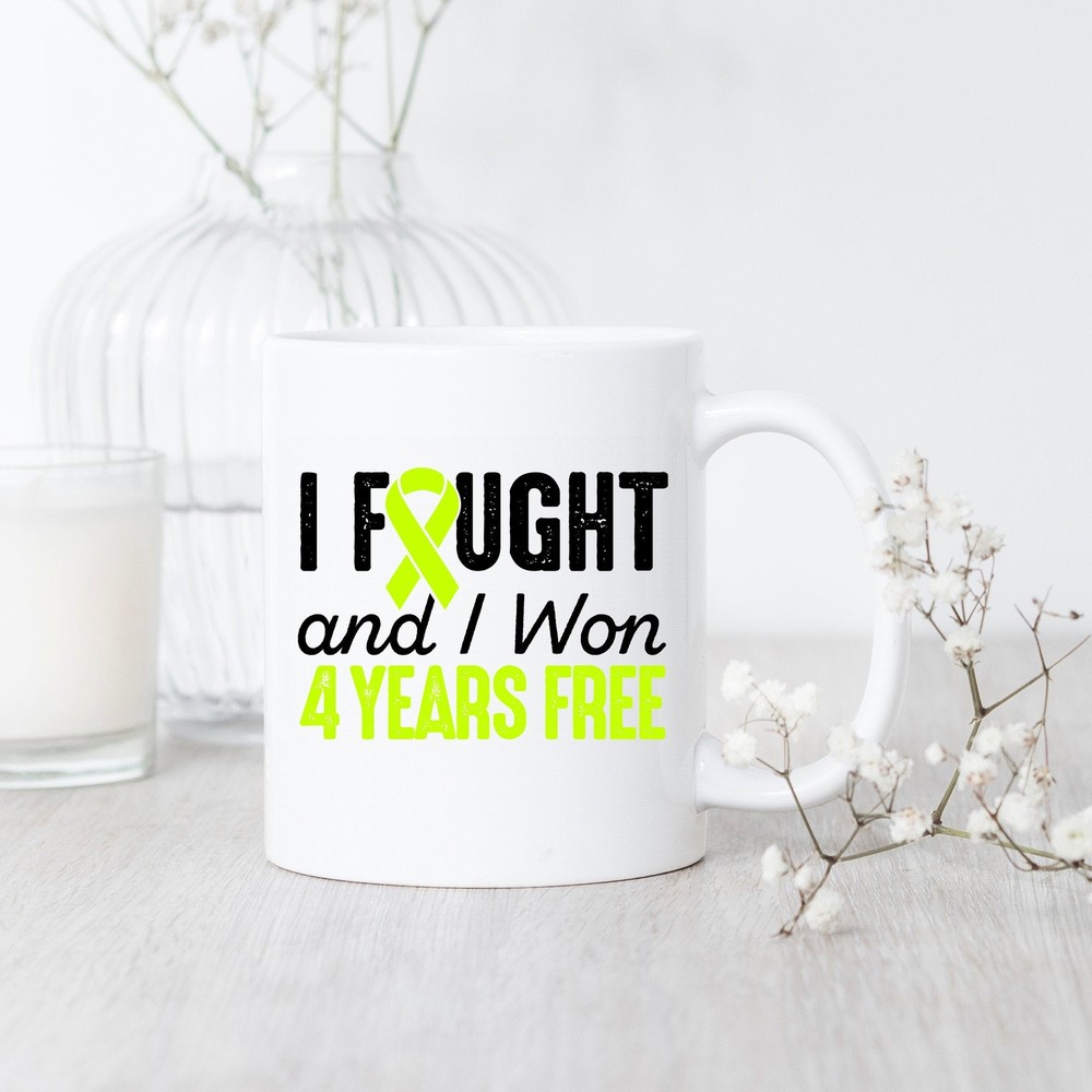 4 Years Lymphoma Cancer Survivor Celebration Mug  