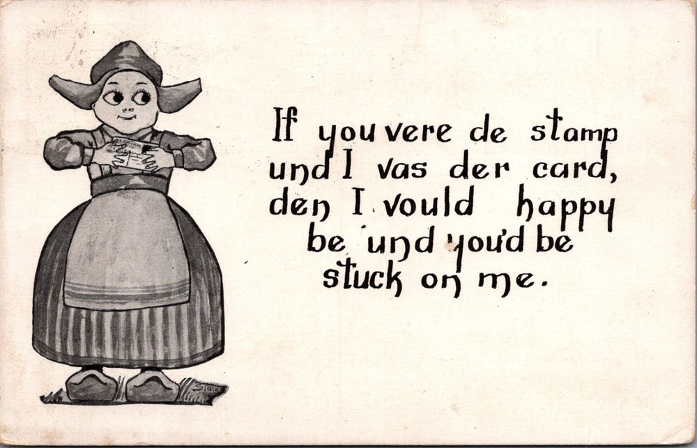 1913 OSPERA WI Dutch Girl Postcard - 