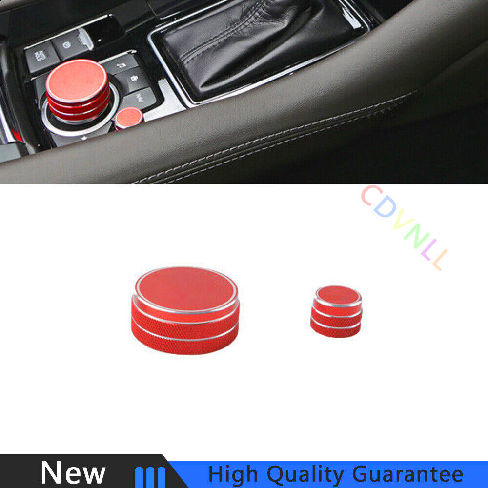 For Mazda 6 Atenza 2020-2021 Red Aluminum Central Console Multimedia Knob Trim