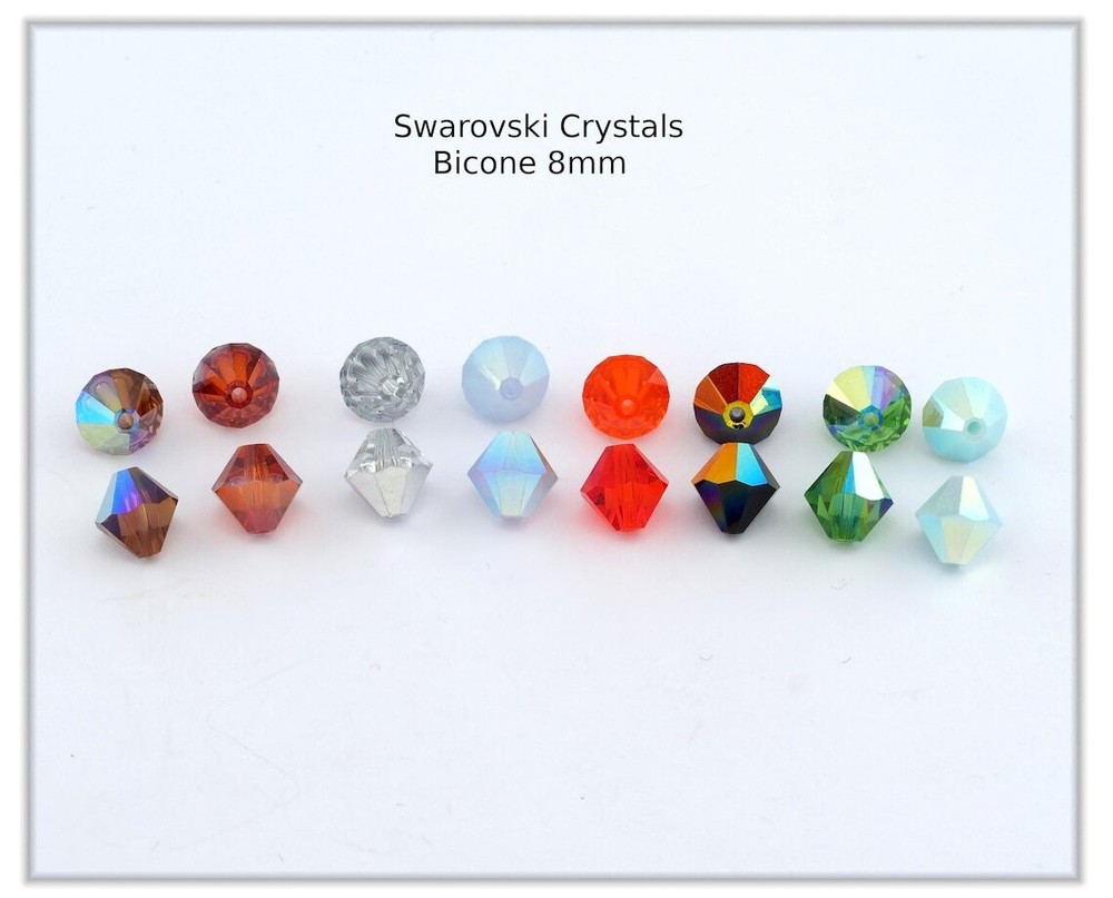 Swarovski Beads Crystal 5328 8mm XILION Bicones 5 Gr (9-11 Pcs) 5041