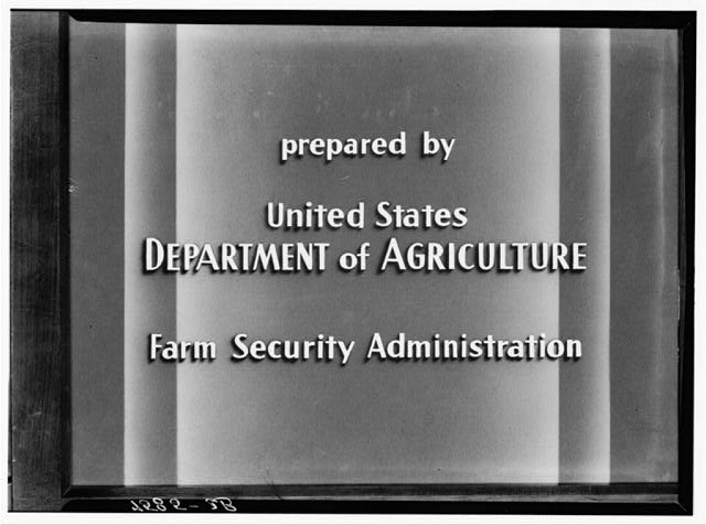 Farm Security Administration 1942 Department of Agriculture Sign Film