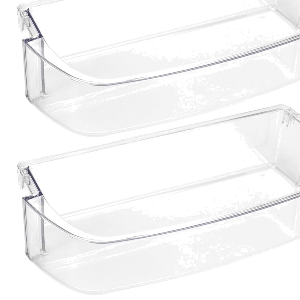 Durable Clear Whirlpool Refrigerator Door Shelf Bin Replacement - 2 Pack