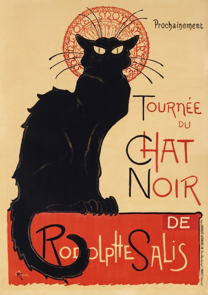 Tournée du Chat Noir Théophile Steinlen 1896 Vintage Poster Print